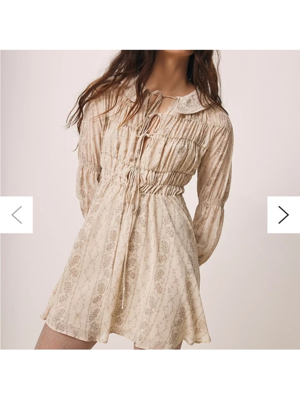 Urban Outfitters Kimchi Blue Lonie Smocked Mini Dress Size Large NWT